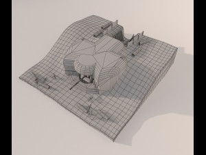 long-term fire point dot Modello 3D