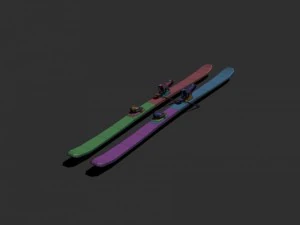 esqui duplo Modelo 3D