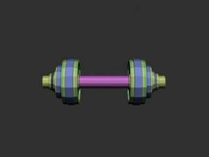 blank dumbbell 3D 模型