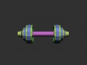 blank dumbbell 3D Model