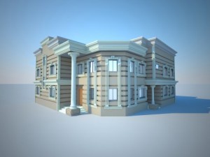 neoclassical hous 3Dモデル