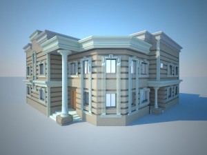 neoclassical hous 3Dモデル