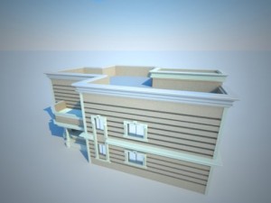 neoclassical hous 3Dモデル