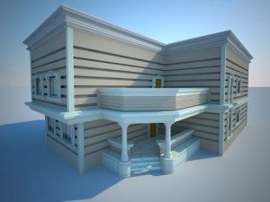 neoclassical hous 3Dモデル