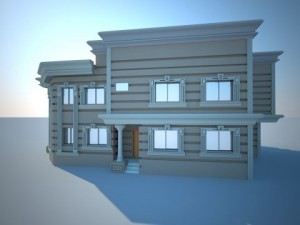 neoclassical hous 3Dモデル