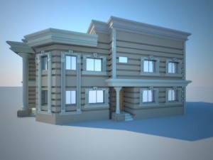 neoclassical hous 3Dモデル