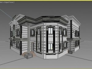 neoclassical hous 3Dモデル