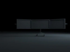 3 monitors 3D Model