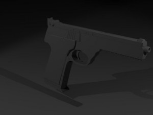 pistol with magazine Modèle 3D