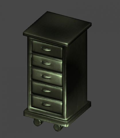low poly cabinet 3D Model .c4d .max .obj .3ds .fbx .stl .blend 