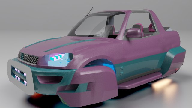 toyota rav4 cabrio 98 vle 2048 3D Model .c4d .max .obj .3ds .fbx .stl .blend