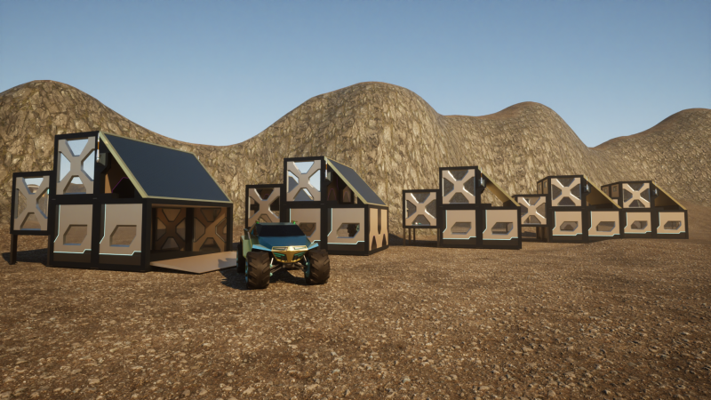 Privat container house 3Dモデル .c4d .max .obj .3ds .fbx .stl .blend