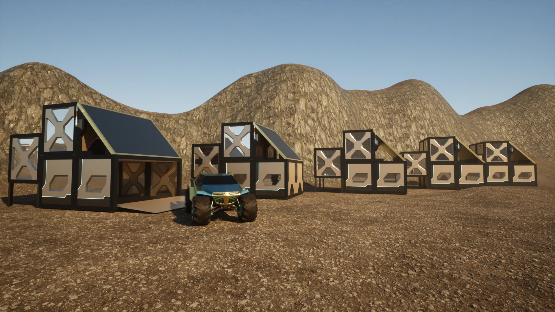 専用コンテナハウス 3Dモデル .c4d .max .obj .3ds .fbx .stl .blend 