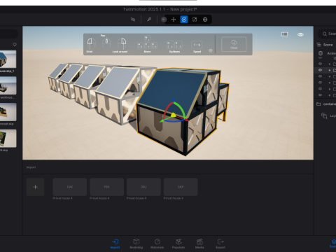 Privat container house 3Dモデル