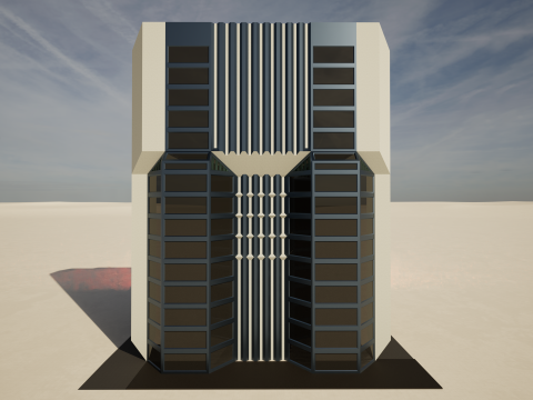 Sci-Fi multi-storey building 3D Model