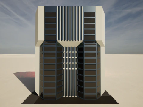 विज्ञान कथा बहुमंजिला इमारत 3D मॉडल