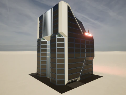 Sci-Fi multi-storey building 3D Model