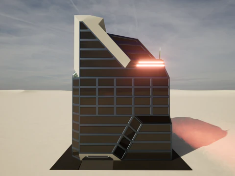 Sci-Fi multi-storey building 3D Model