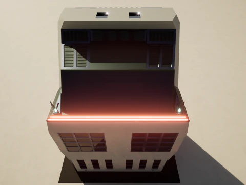 Sci-Fi multi-storey building 3D Model