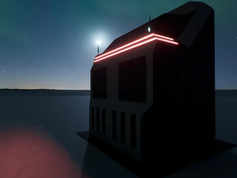 Sci-Fi multi-storey building 3D Model