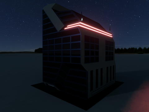 Sci-Fi multi-storey building 3D 모델