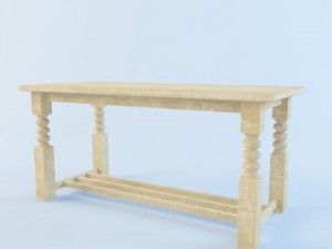 decorative table for a bath Modèle 3D