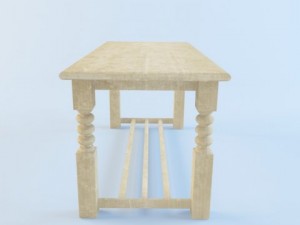 decorative table for a bath Modèle 3D