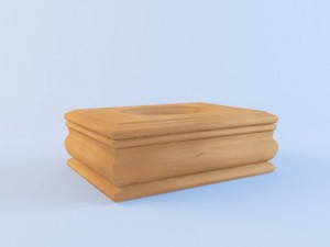 a wooden box 3D Model