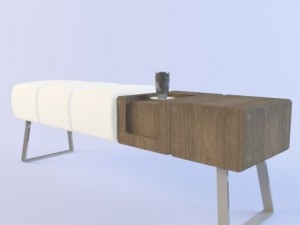 sofa patmos fabric riva 1920 3D Model