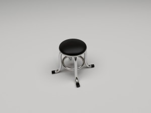 hromed chair 3D मॉडल