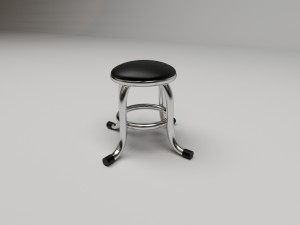 hromed chair Model 3D