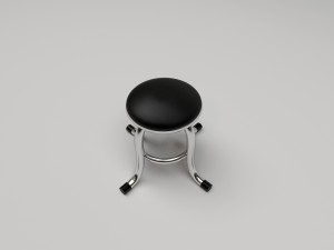hromed chair Model 3D