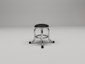 hromed chair Model 3D