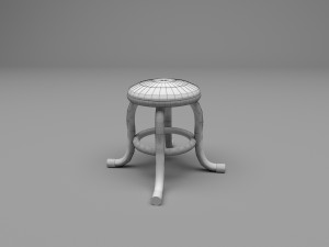 hromed chair Model 3D