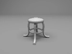 hromed chair 3D Model