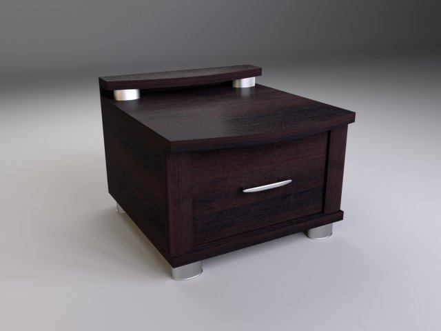 bedside table Model 3D .c4d .max .obj .3ds .fbx .stl .blend 