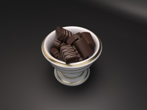 vase with candy 3D मॉडल