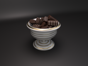 vase with candy 3D मॉडल