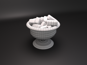 vase with candy 3D मॉडल