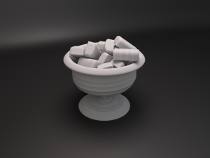 vase with candy 3D मॉडल