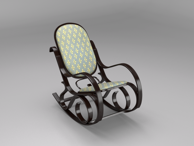 rocking chair 3D 模型 .c4d .max .obj .3ds .fbx .stl .blend 