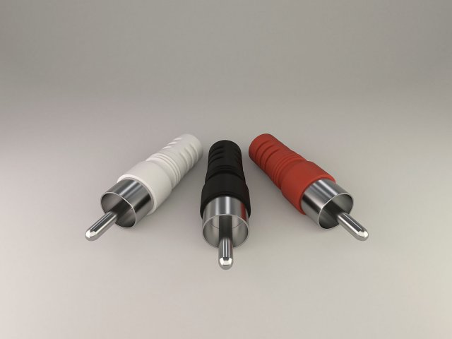 plug rca 3Dモデル .c4d .max .obj .3ds .fbx .stl .blend 