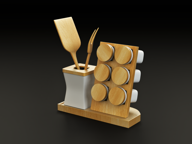 kitchen set 3D Model .c4d .max .obj .3ds .fbx .stl .blend 