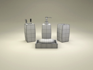 bathroom set 3D मॉडल
