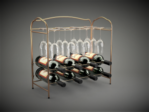 wine set 3D Модель