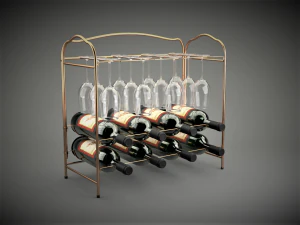 винный набор 3D Модель