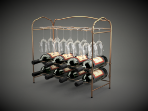 wine set 3D Модель