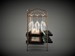 wine set 3D Модель
