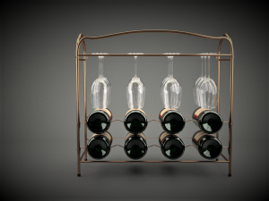 wine set 3D Модель