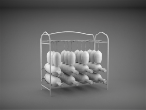 wine set 3D Модель